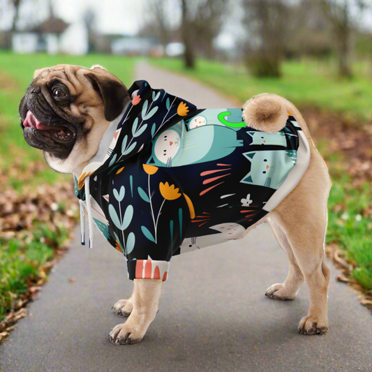 Custom Dog Zip-Up Hoodie - Boho Cats