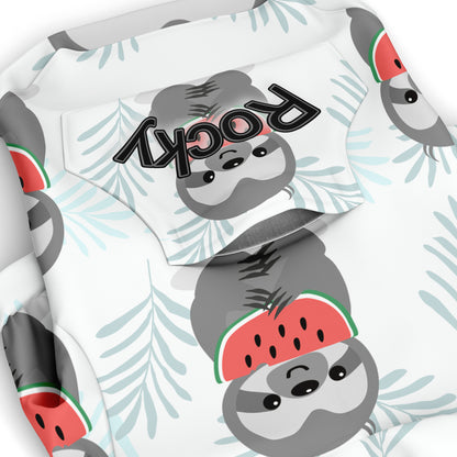 Dog Zip-Up Hoodie - Sloth