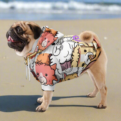 Custom Dog Zip-Up Hoodie - Alpaca