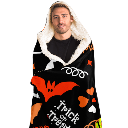 Trick or Treat personalized Hooded Blanket