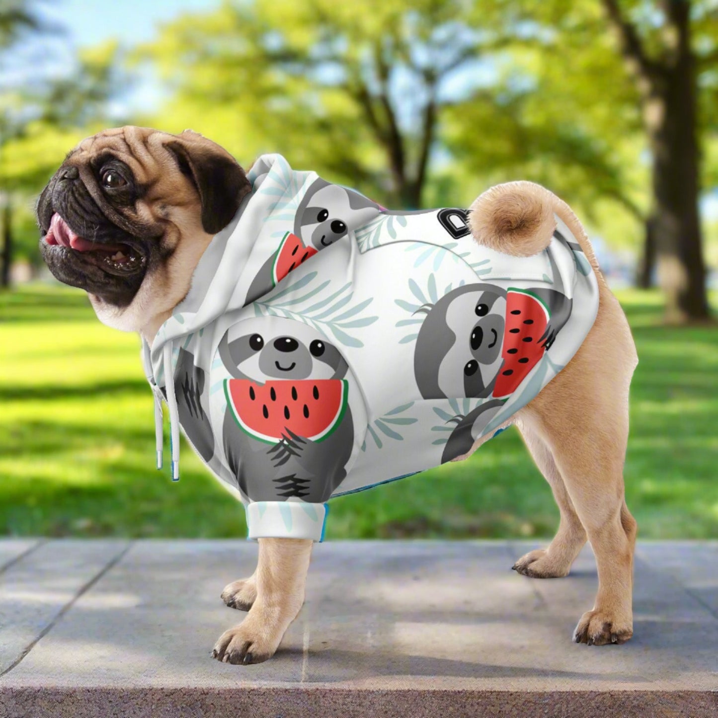 Dog Zip-Up Hoodie - Sloth