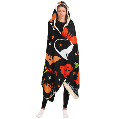 Trick or Treat personalized Hooded Blanket