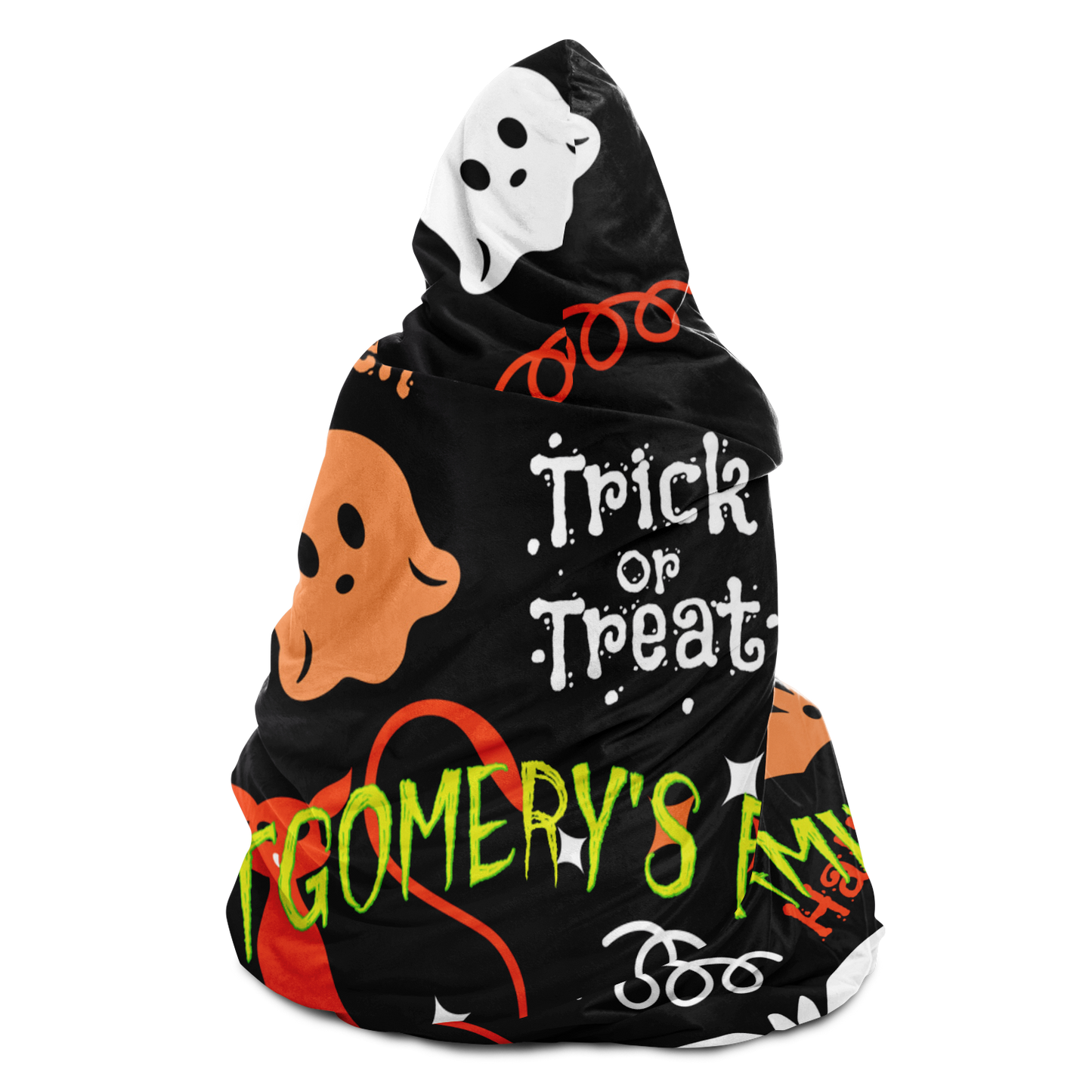 Trick or Treat personalized Hooded Blanket