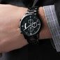 Father's Day Engraved Black Chronograph Watch
