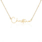 Elegant personal name necklace.