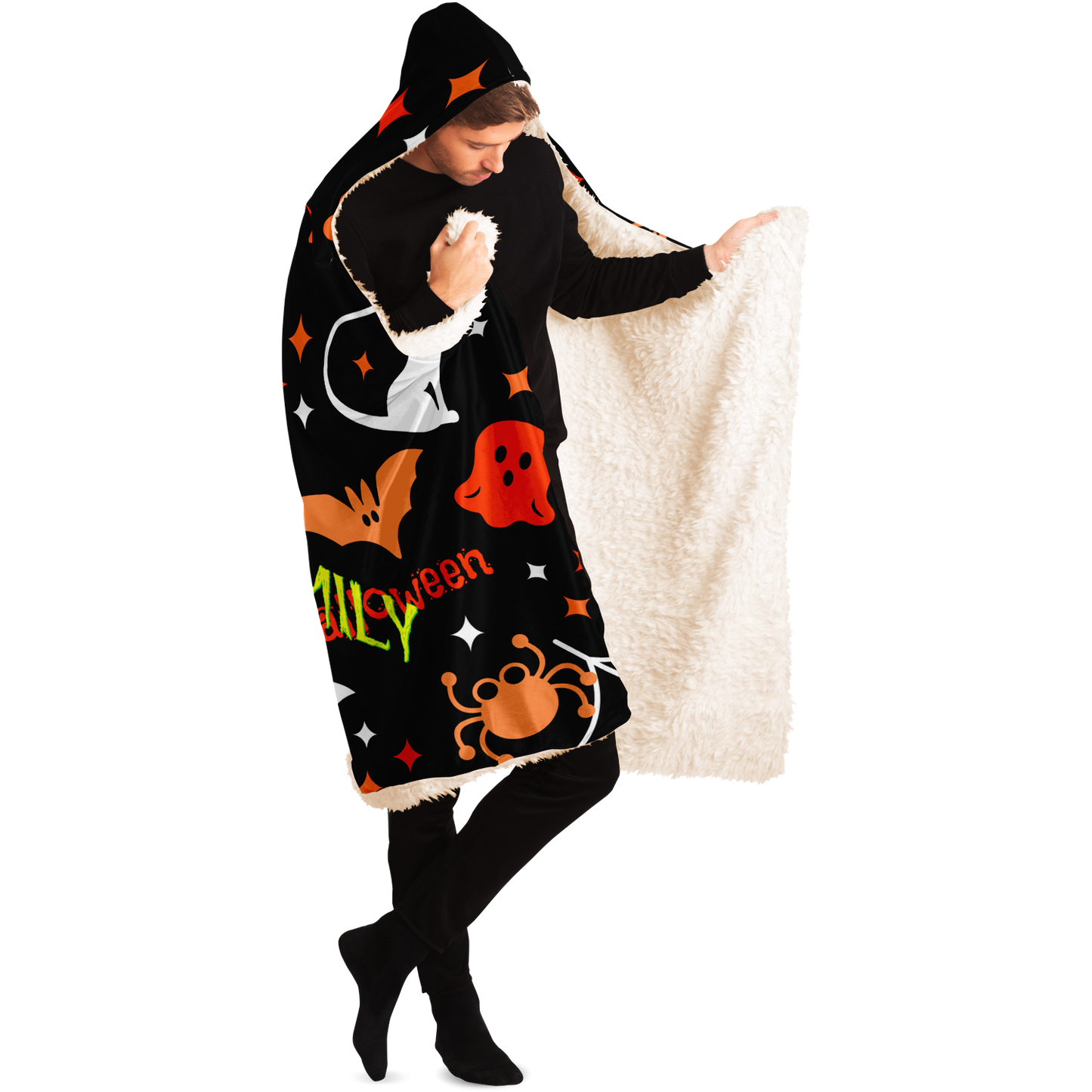 Trick or Treat personalized Hooded Blanket