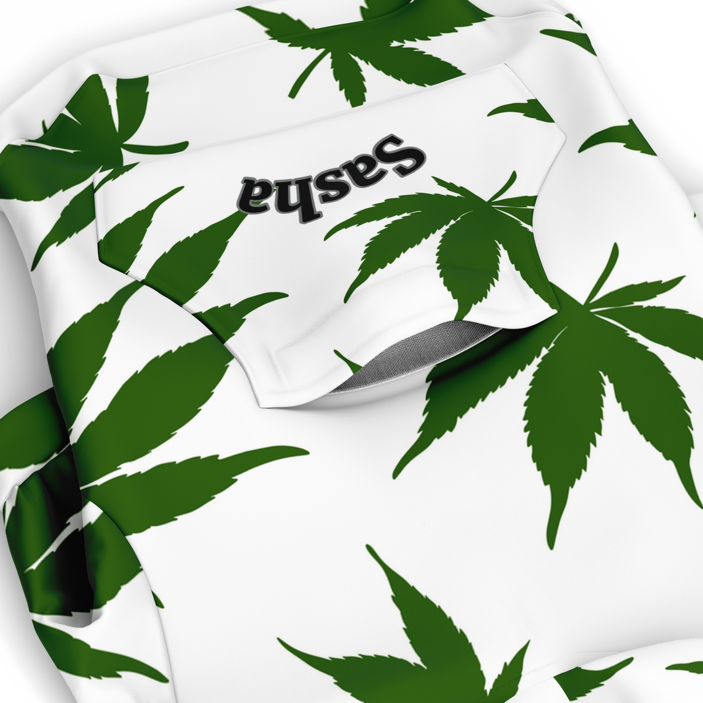 Custom Dog Zip-Up Hoodie - Weed