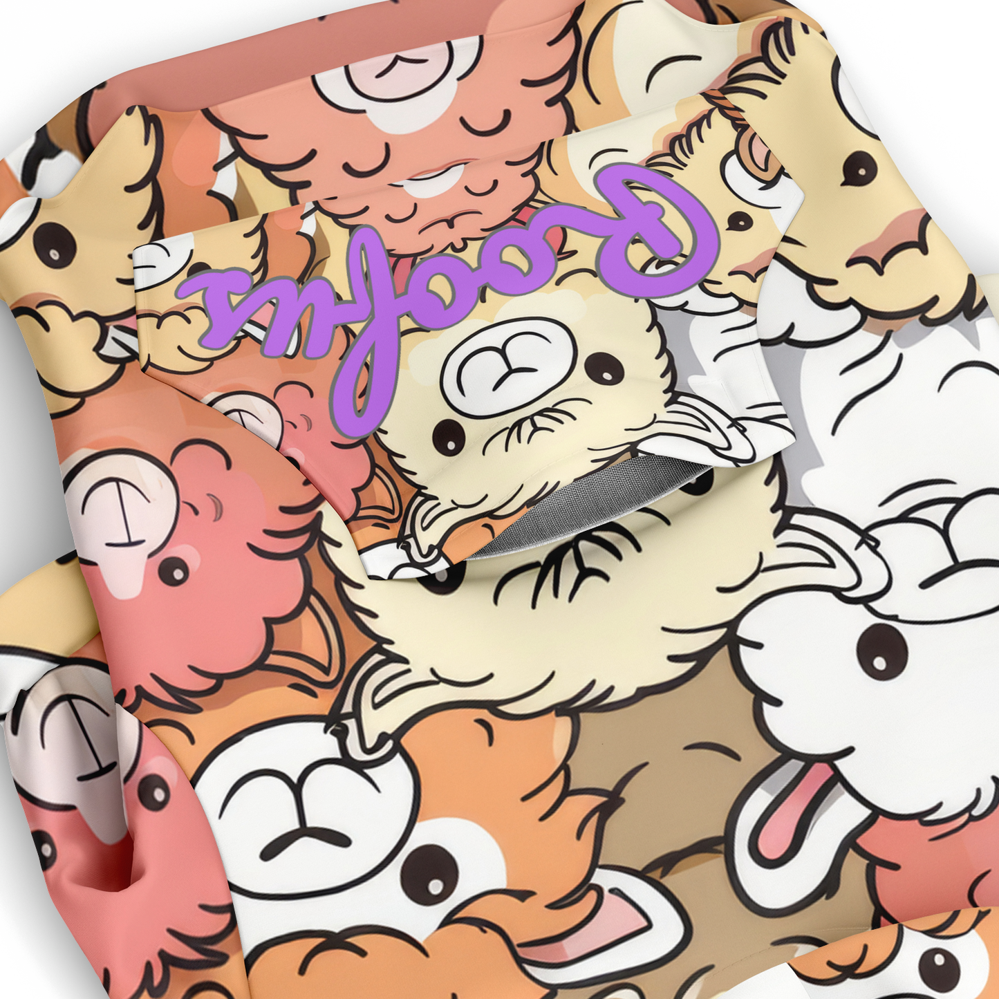 Custom Dog Zip-Up Hoodie - Alpaca