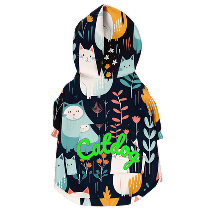 Custom Dog Zip-Up Hoodie - Boho Cats