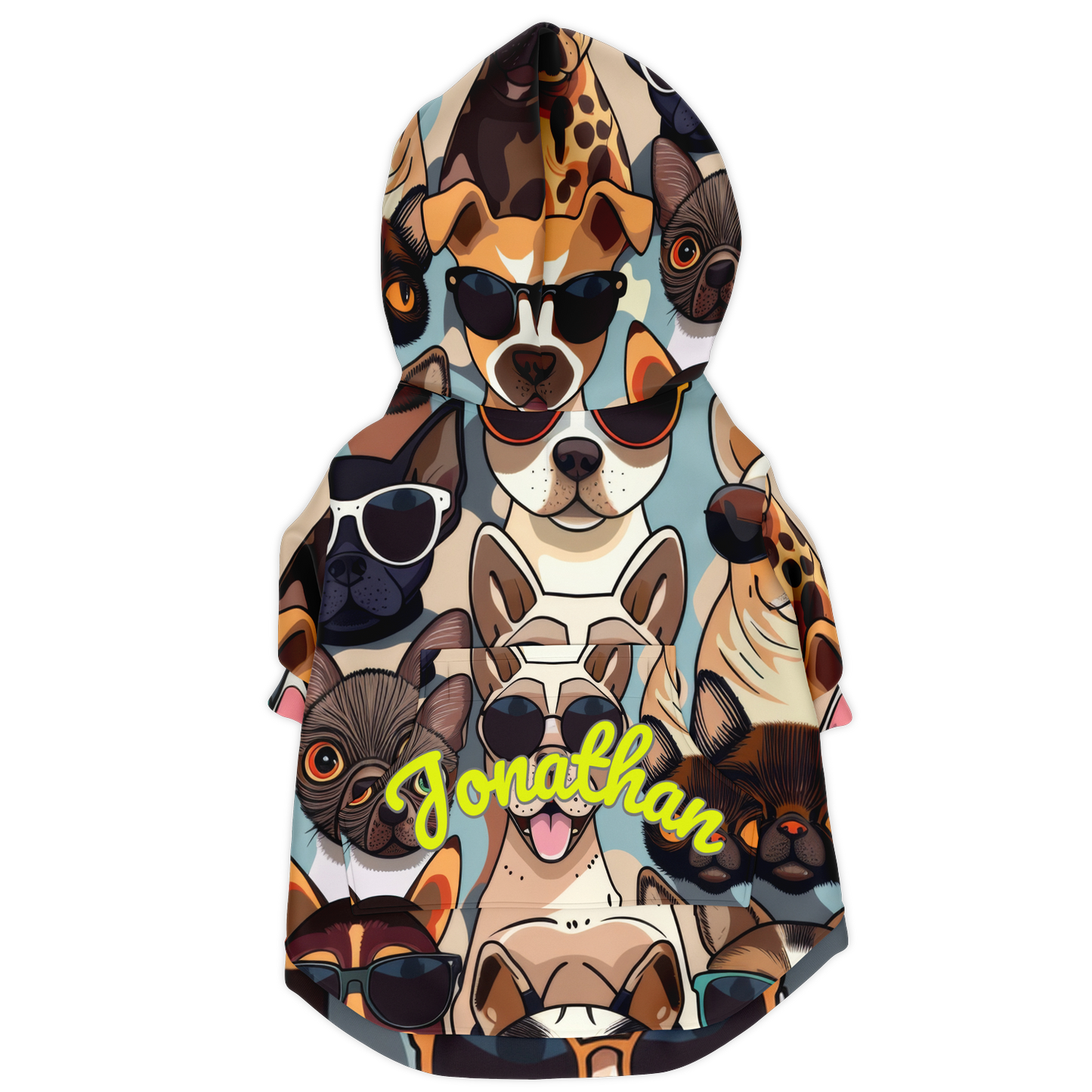 Custom Dog Zip-Up Hoodie - Cool Dog
