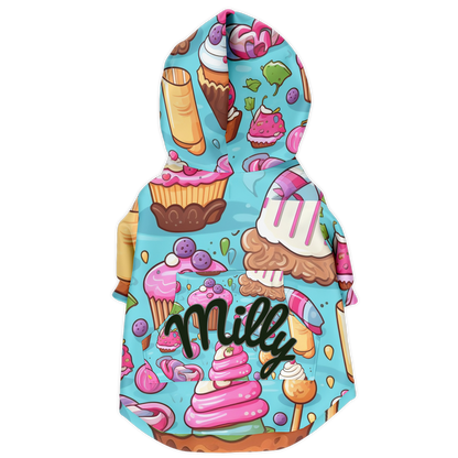 Custom Dog Zip-Up Hoodie - Candy