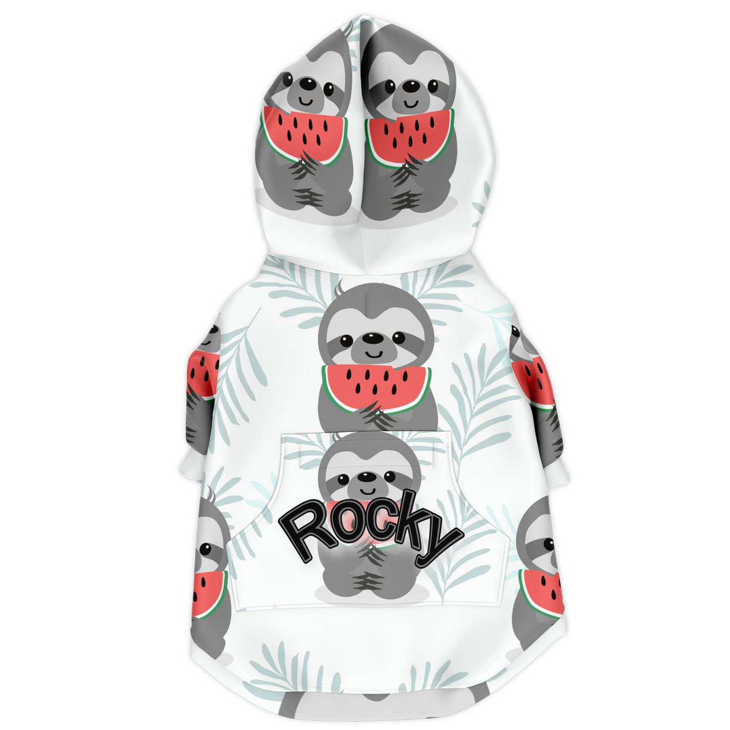 Dog Zip-Up Hoodie - Sloth