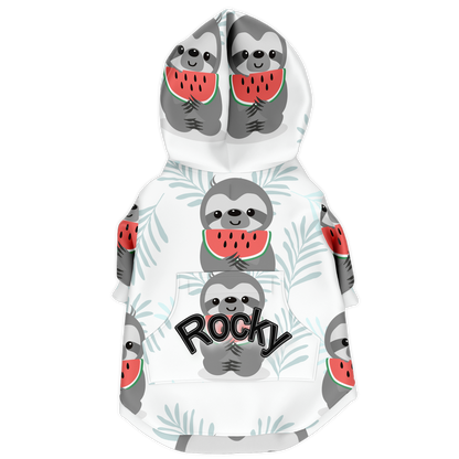 Dog Zip-Up Hoodie - Sloth