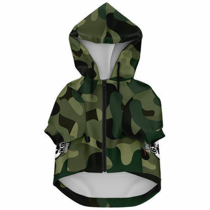 Custom Dog Zip-Up Hoodie - Army Camo