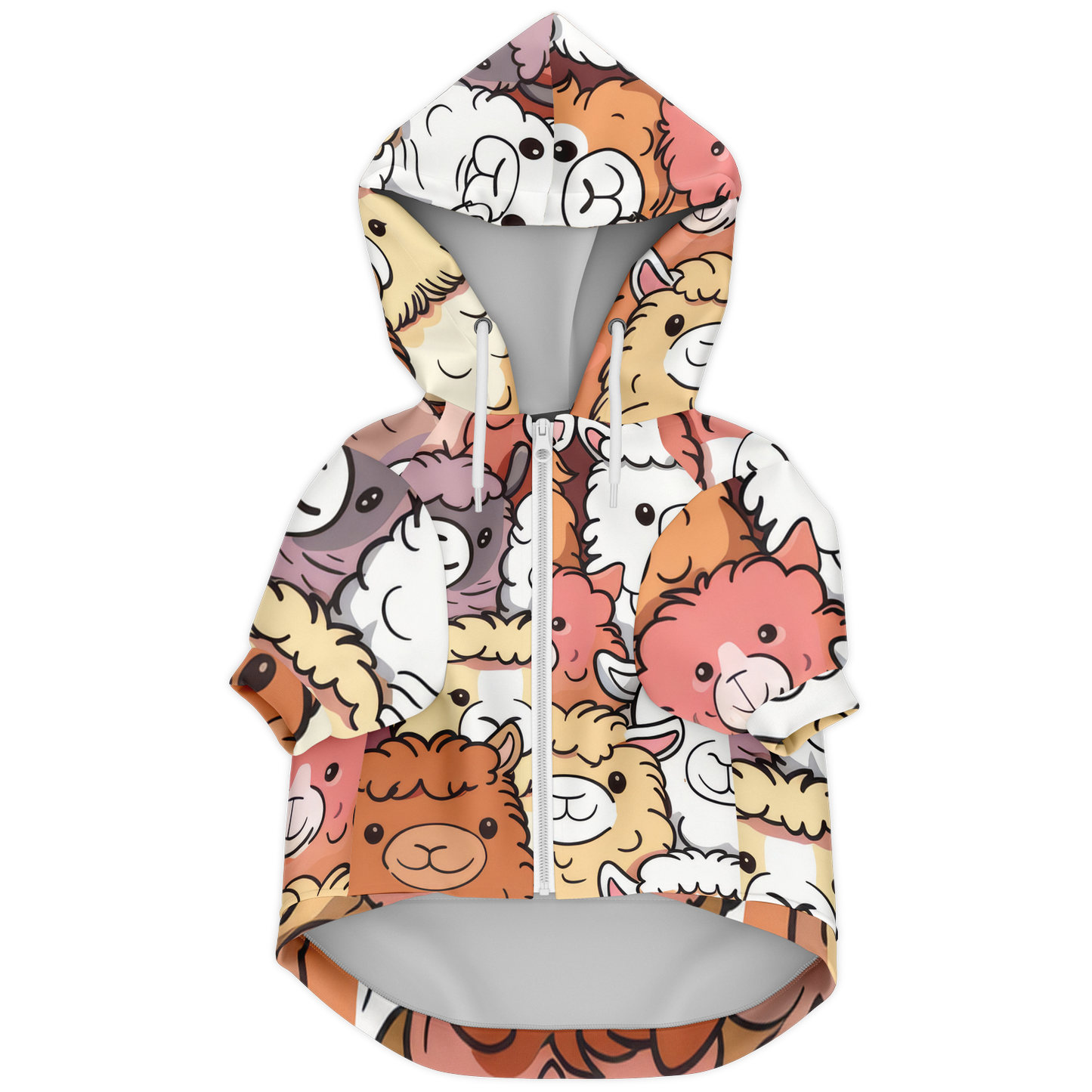 Custom Dog Zip-Up Hoodie - Alpaca