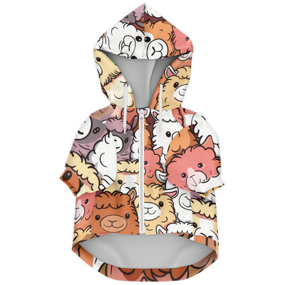 Custom Dog Zip-Up Hoodie - Alpaca
