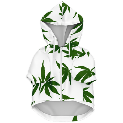 Custom Dog Zip-Up Hoodie - Weed