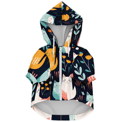 Custom Dog Zip-Up Hoodie - Boho Cats