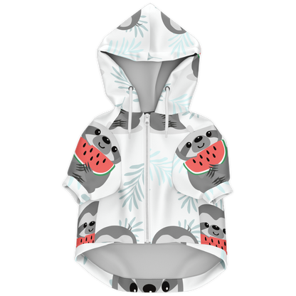 Dog Zip-Up Hoodie - Sloth