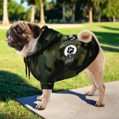 Custom Dog Zip-Up Hoodie - Army Camo