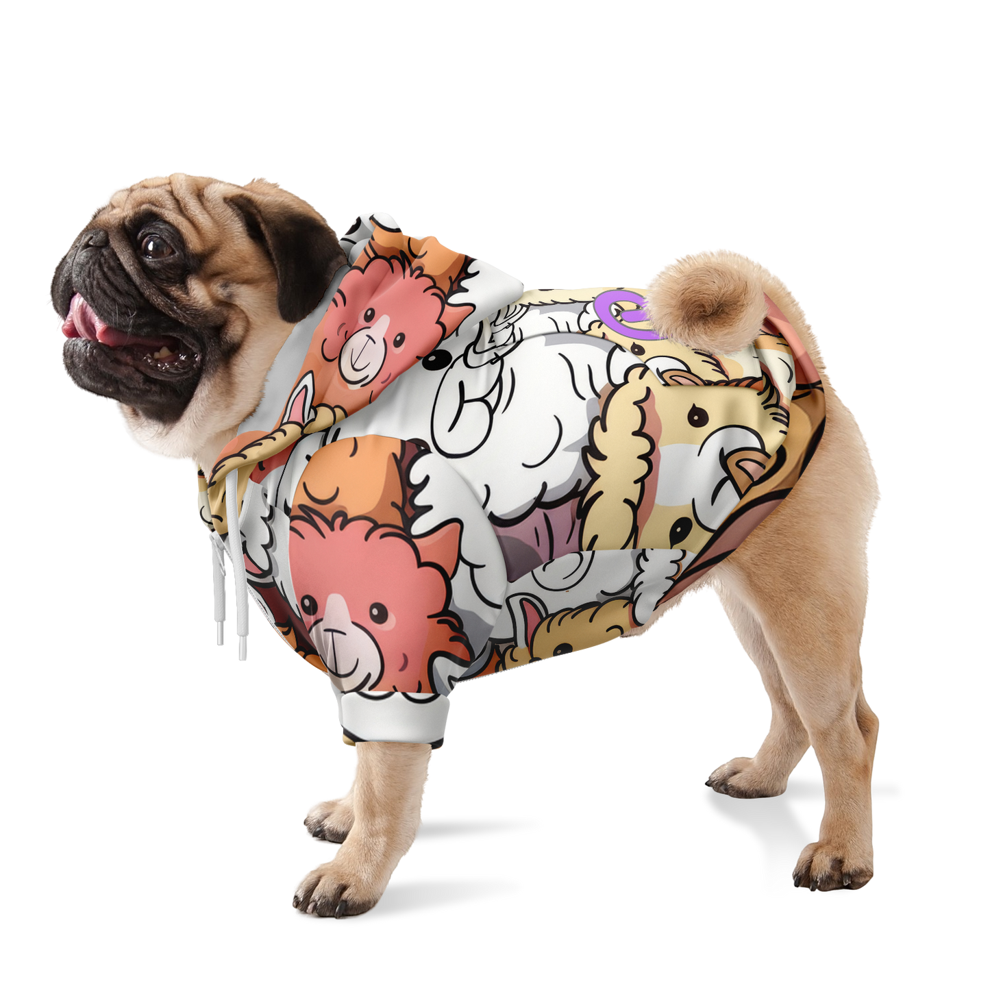 Custom Dog Zip-Up Hoodie - Alpaca