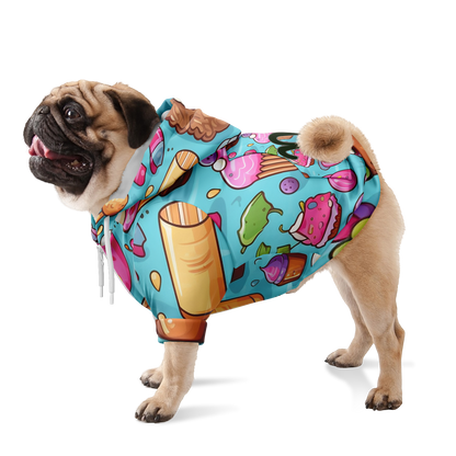 Custom Dog Zip-Up Hoodie - Candy