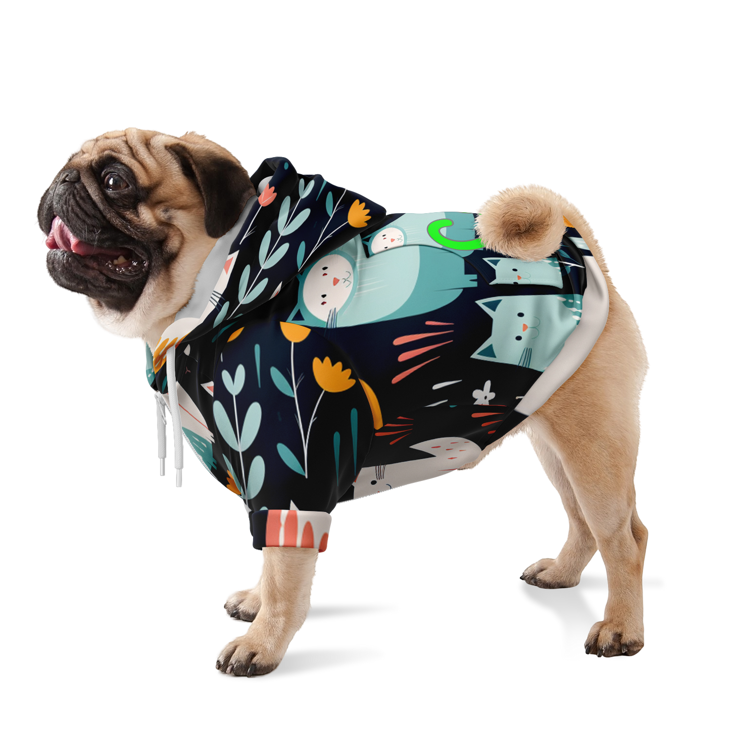 Custom Dog Zip-Up Hoodie - Boho Cats