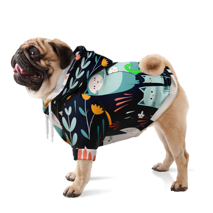 Custom Dog Zip-Up Hoodie - Boho Cats