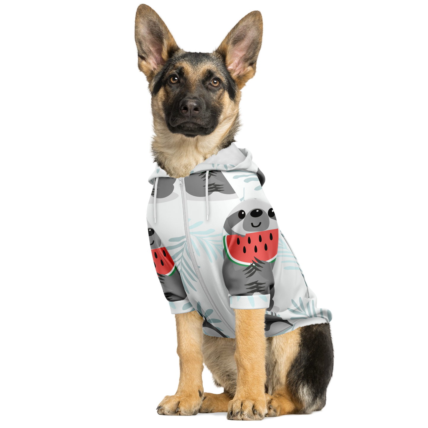 Dog Zip-Up Hoodie - Sloth