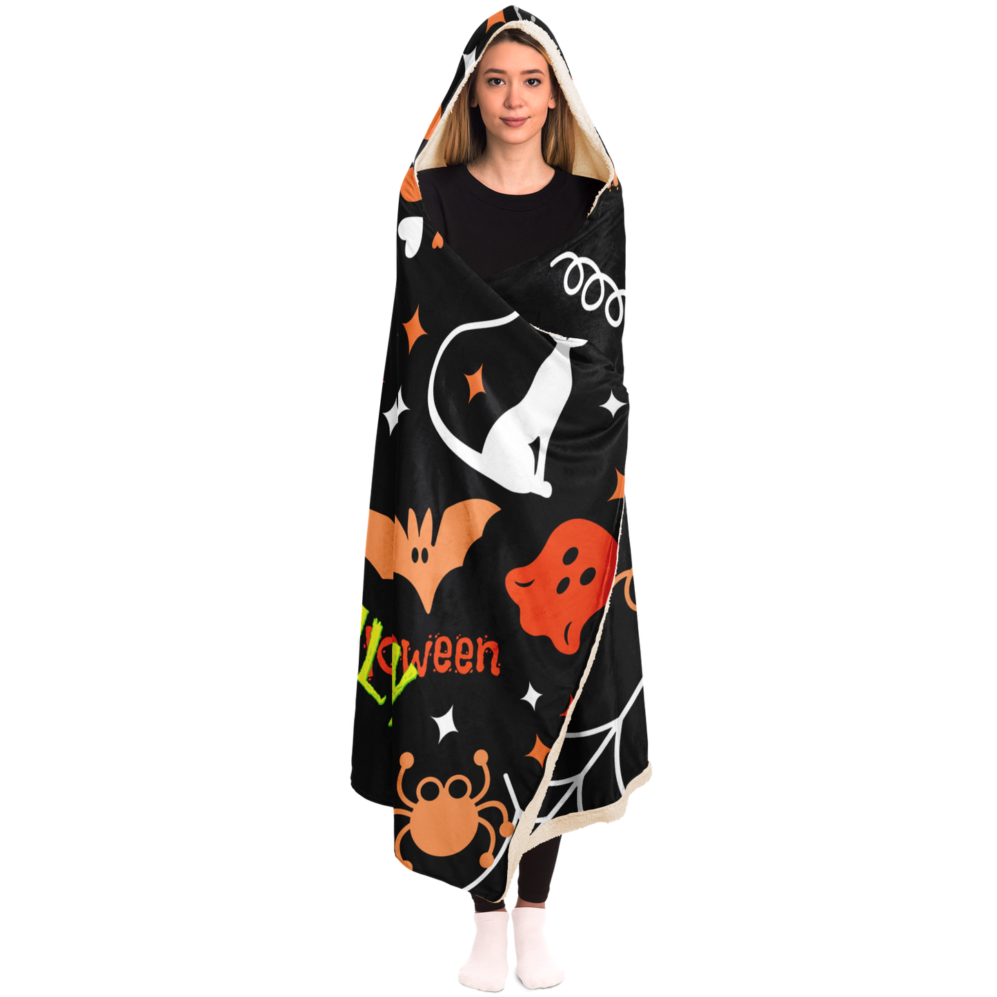 Trick or Treat personalized Hooded Blanket