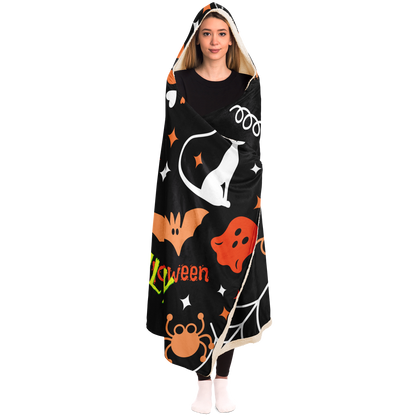 Trick or Treat personalized Hooded Blanket